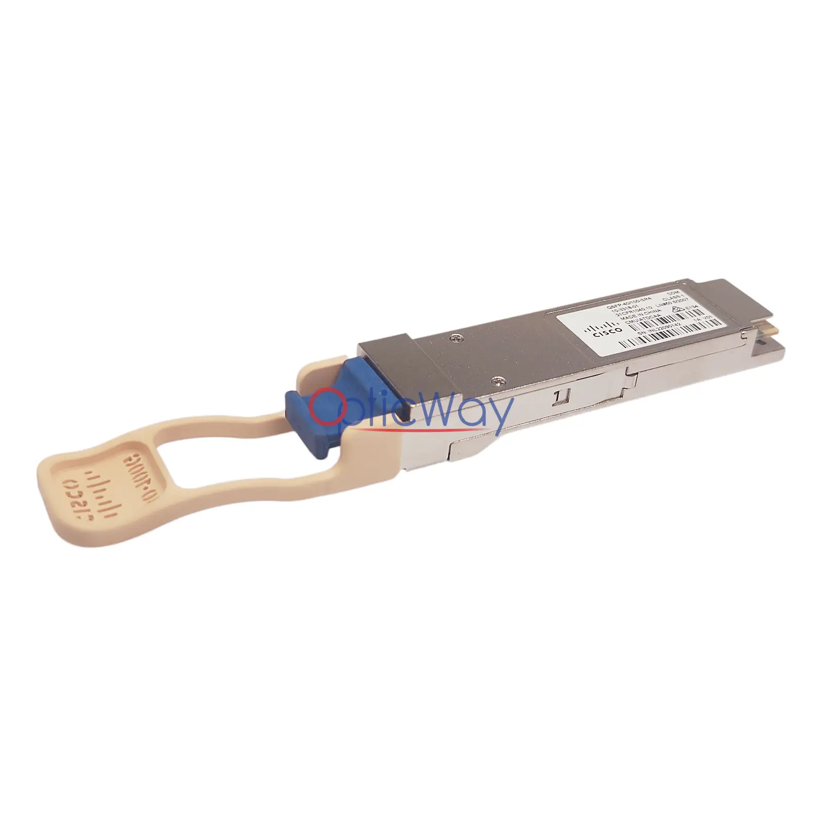 Cisco QSFP-40/100-SR4 QSFP28 MPO Fiber Connector Side View 10-3318-01