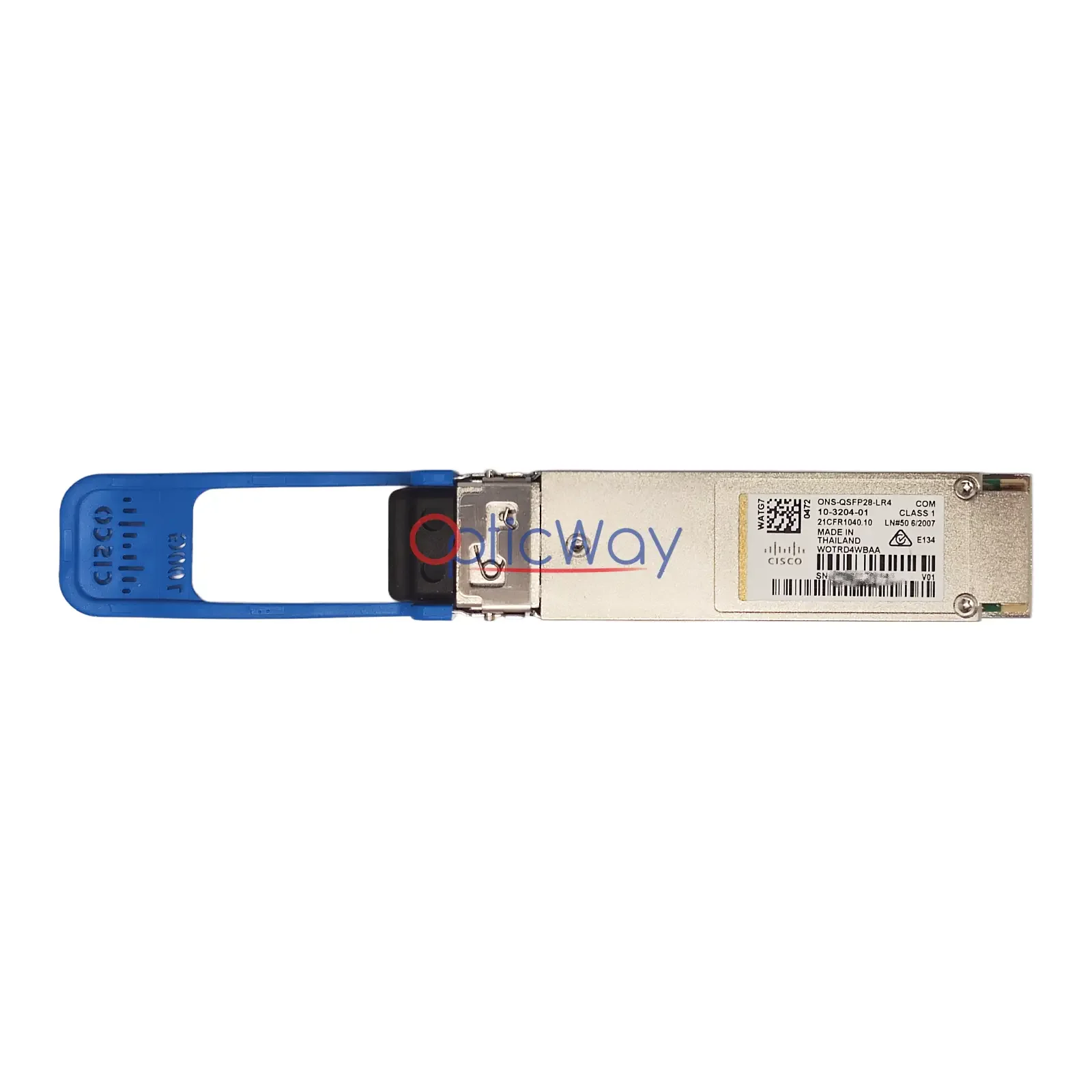 Genuine Cisco ONS-QSFP28-LR4 100GBASE-LR4 OTU4 QSFP28 Transceiver Full Label View