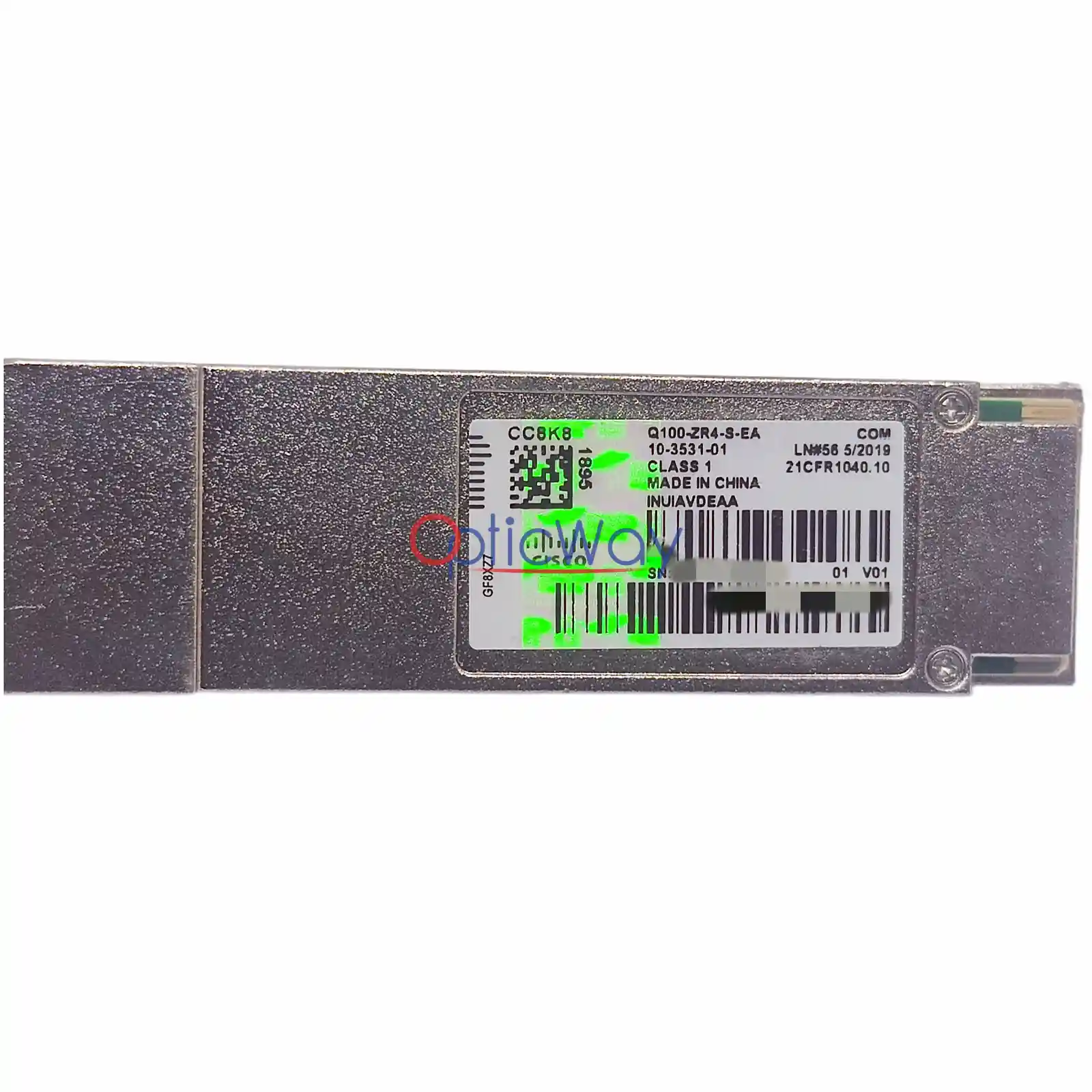 Cisco Q100-ZR4-S-EA Authentic Hologram Sticker Close-up Label View 10-3531-01