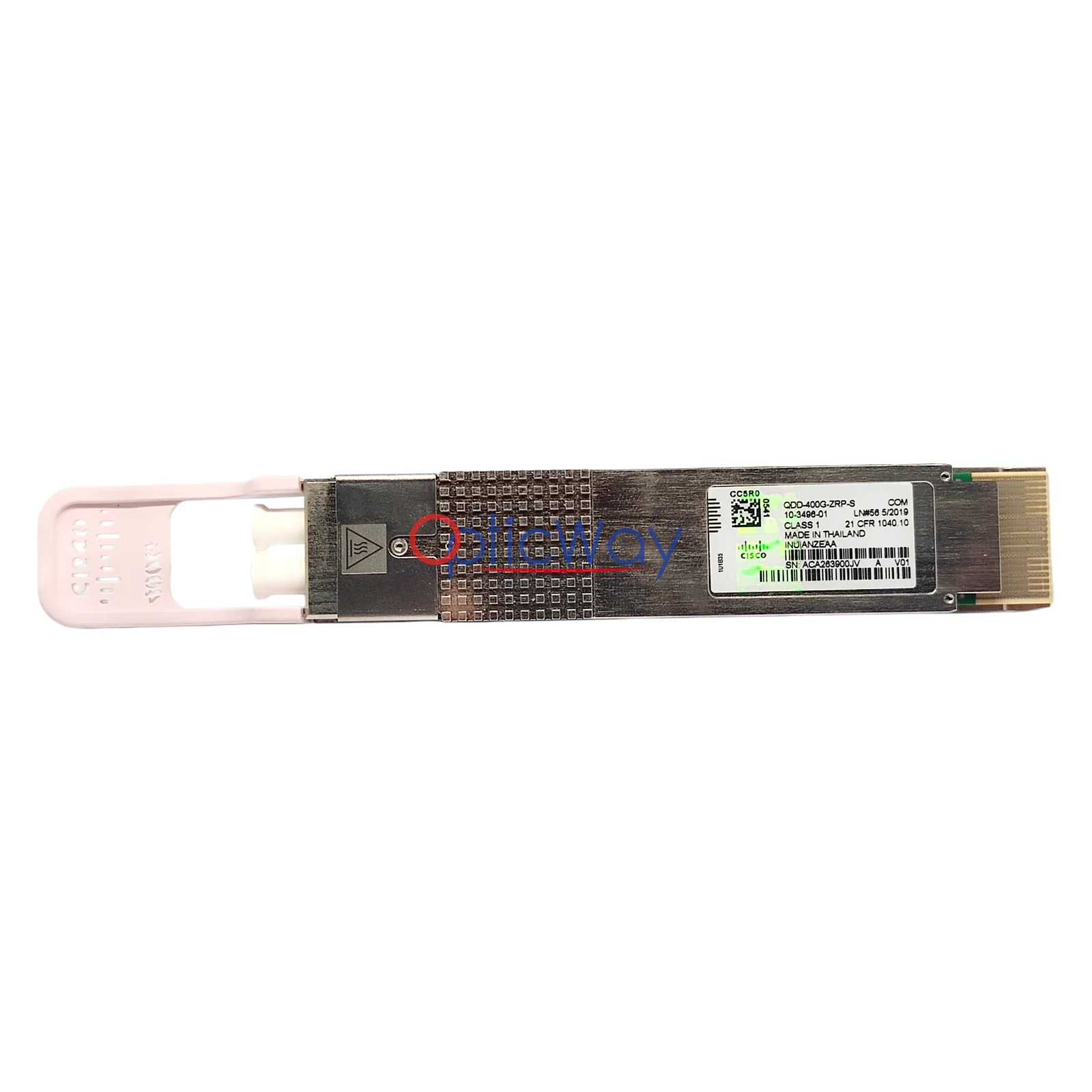 Cisco QDD-400G-ZRP-S 400G QSFP-DD ZR+ DCO Coherent Transceiver Full Label View