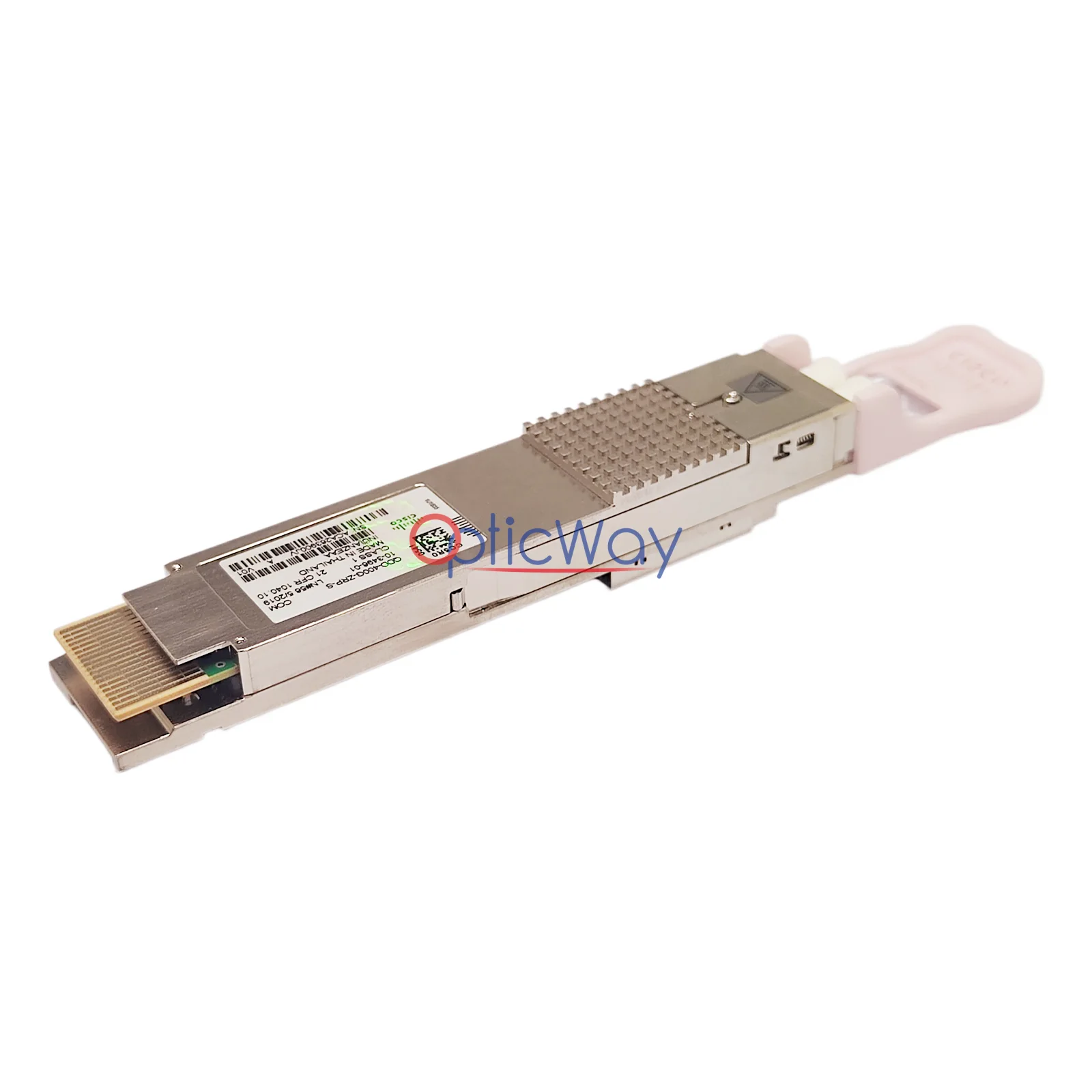 Cisco QDD-400G-ZRP-S QSFP-DD Transceiver Gold Finger Side Front View