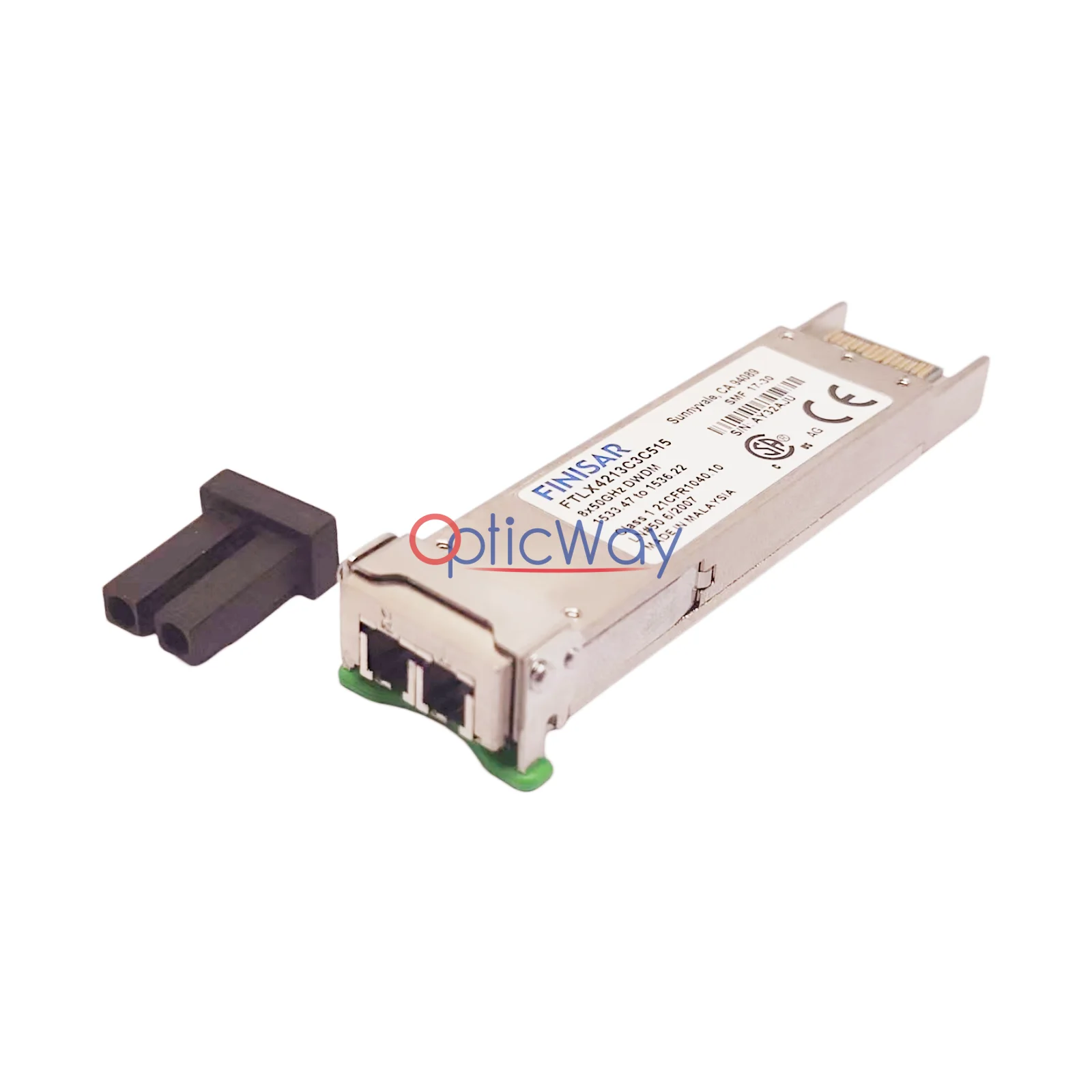 Finisar FTLX4213C3C515 XFP DWDM Transceiver Duplex LC Port Side Front View