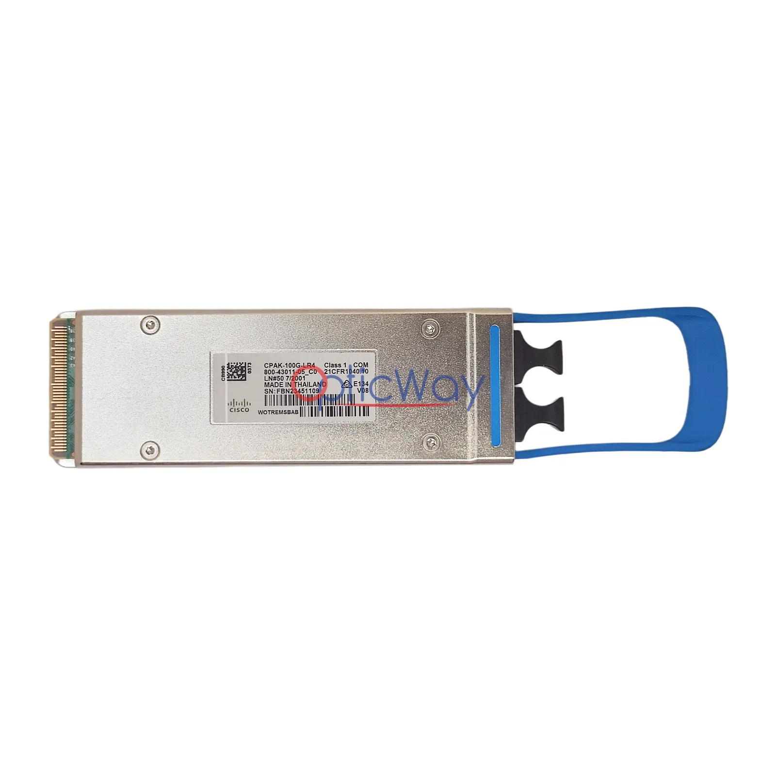 Cisco CPAK-100G-LR4 100GBASE-LR4 Transceiver Full Label View