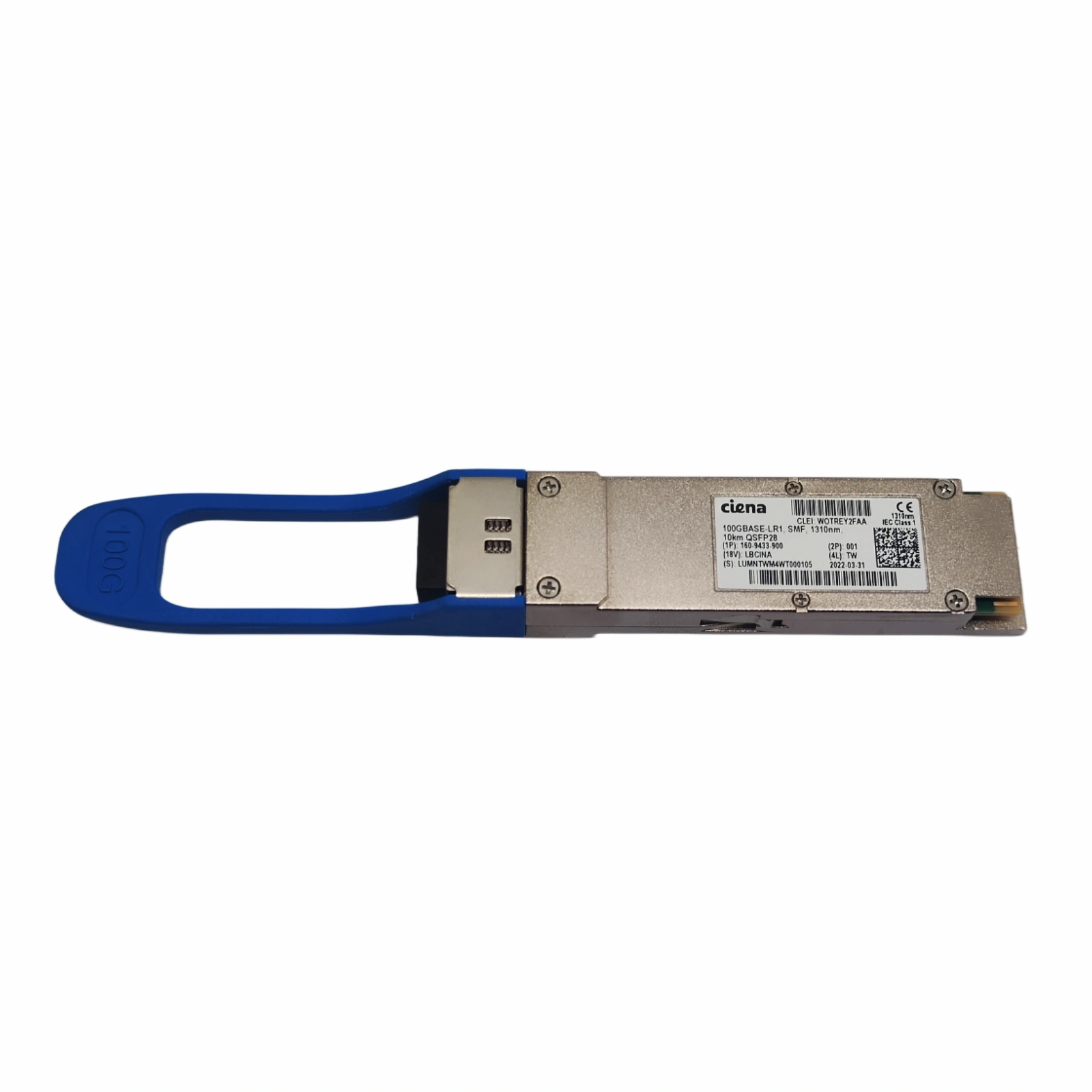 Ciena 160-9433-900 100GBASE-LR1 QSFP28 1310nm 10km LC SMF Optical Transceiver with Label