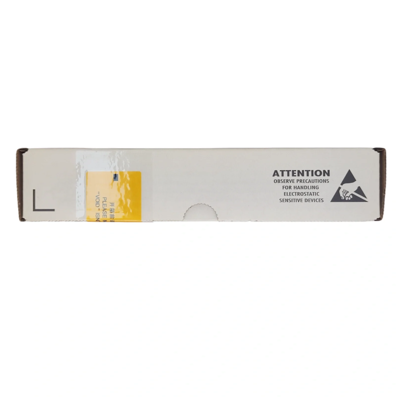 Huawei 02311NTY 100GBASE-SR4 QSFP28 Transceiver Box Side View with ESD Warning Label