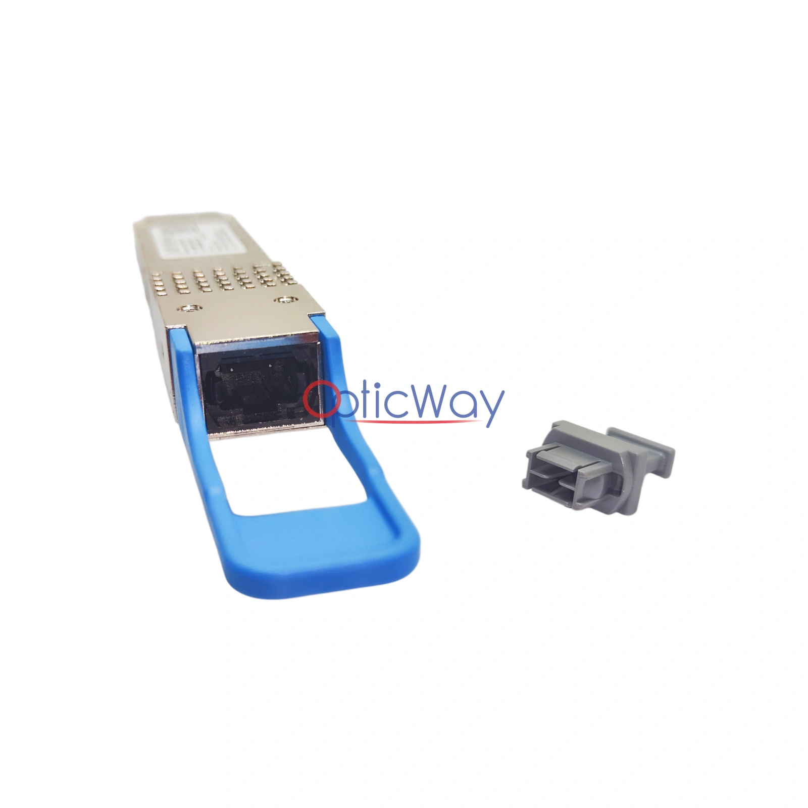 Mellanox MMS1V00-WM 400GBASE-DR4+ QSFP-DD Transceiver MPO Connector Close-up with Dust Cap