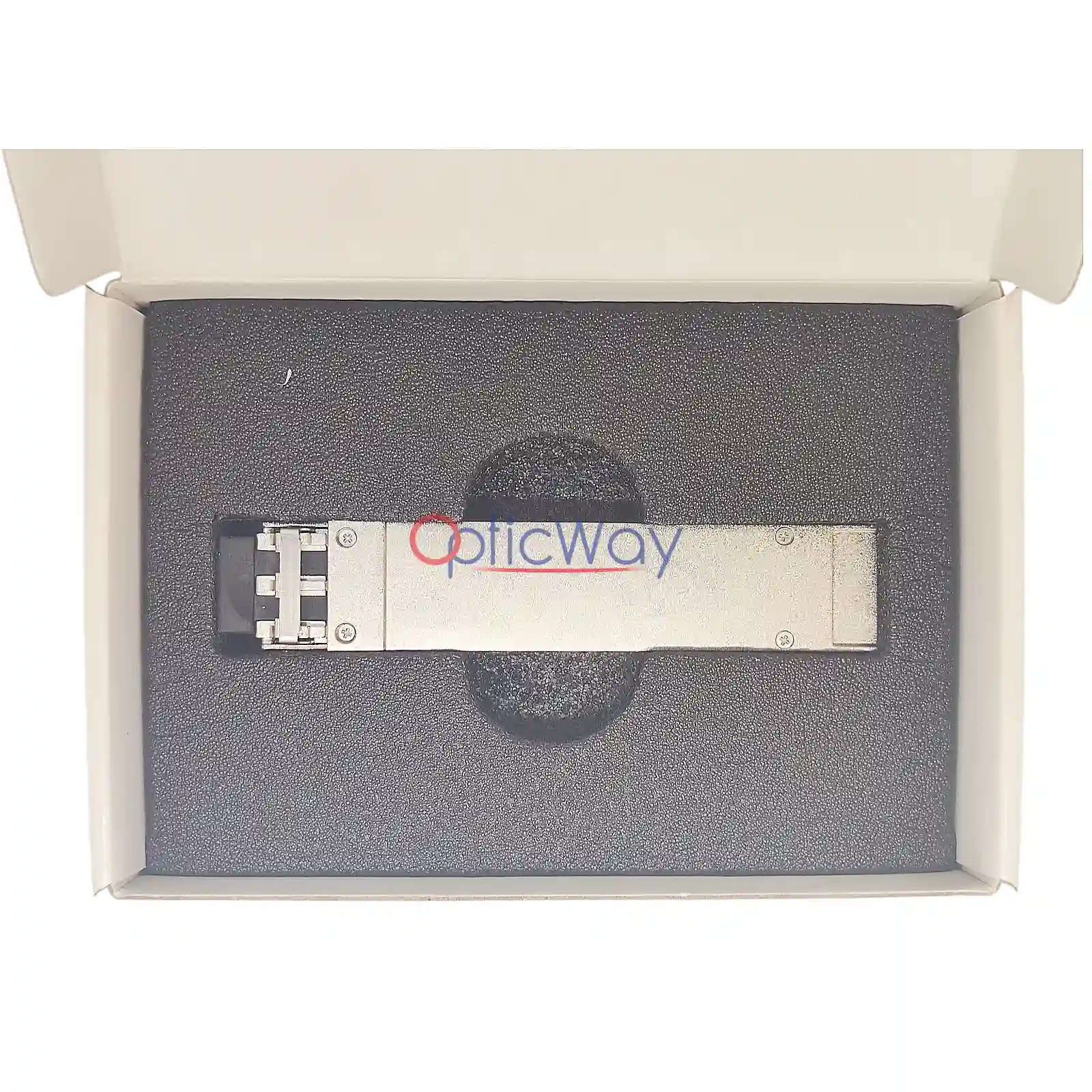 Nokia 3FE56402AA Dual GPON OLT XFP B+ Transceiver Rear View with LC Connector in Box