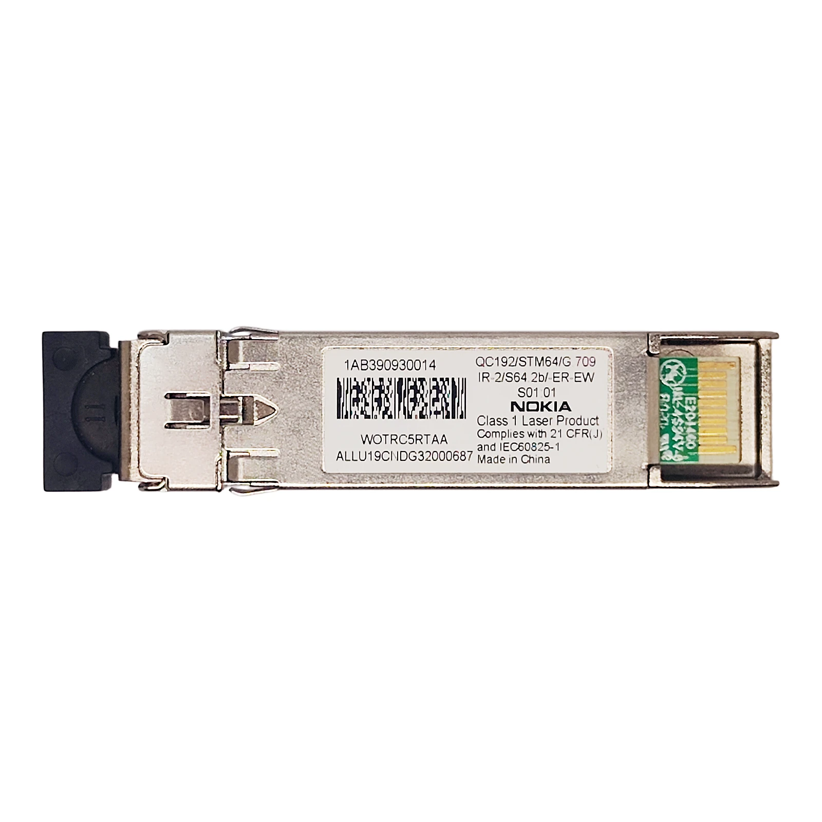 Nokia 1AB390930014 SFP+ 10GBASE-EW/ER Transceiver with Full Label and Gold Finger