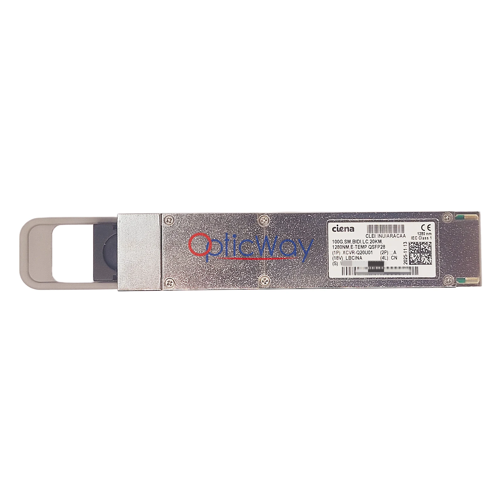 Ciena XCVR-Q20U01 100G BiDi QSFP28 Transceiver with Full Label and Gold Finger