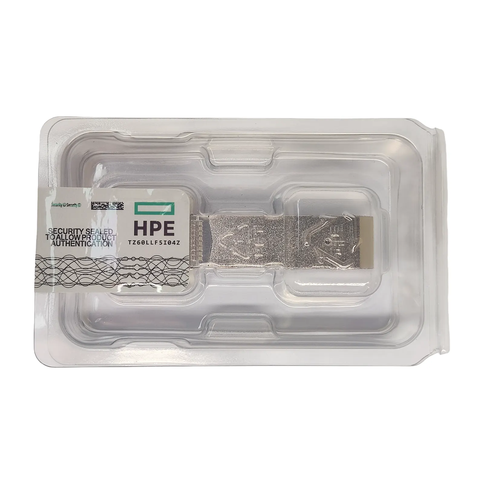 HPE Aruba J8177D SFP Copper Transceiver Rear View with HPE Security Seal