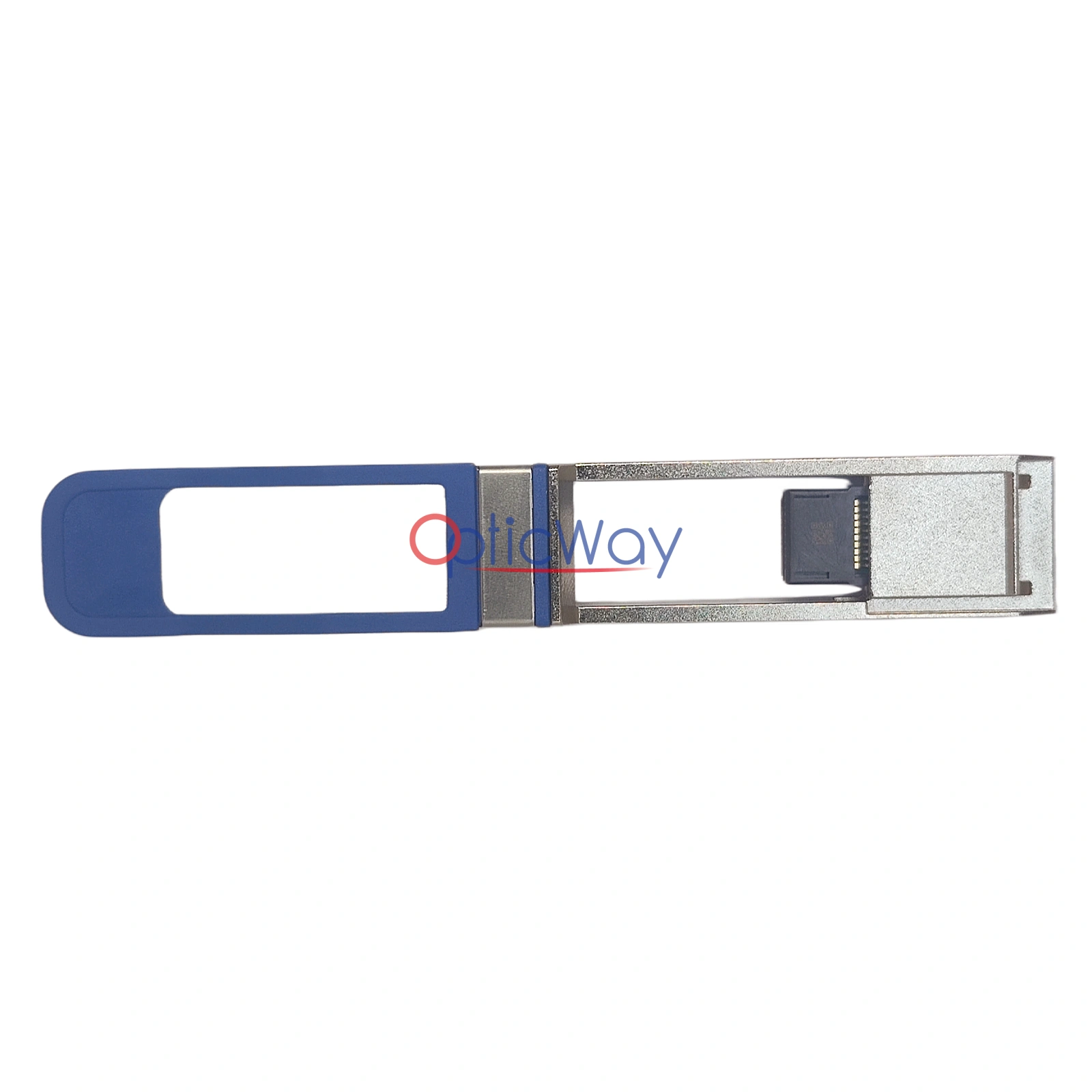 Mellanox MAM1Q00A-QSA Adapter Rear View with Blue Pull Tab and Internal Slot