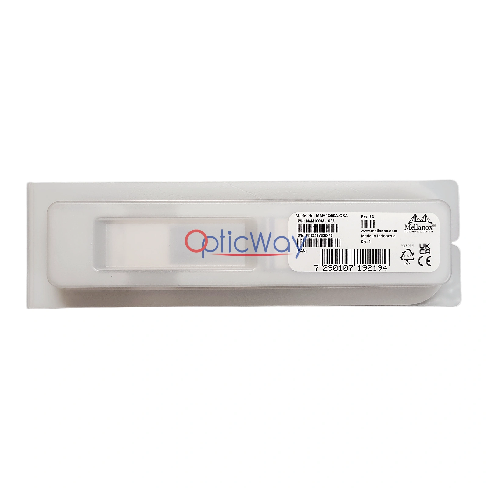 Mellanox MAM1Q00A-QSA QSFP+ to SFP+ Adapter in Retail Packaging with Full Label