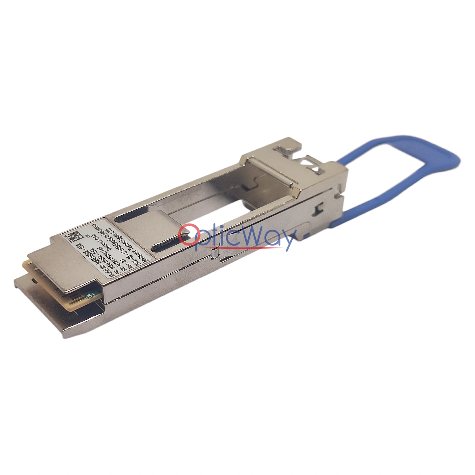 Mellanox MAM1Q00A-QSA QSFP+ to SFP+ Adapter Side-Front View with Gold Finger