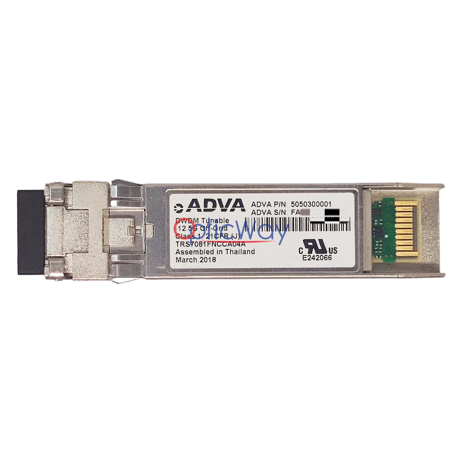 ADVA 5050300001 10G Tunable DWDM SFP+ Transceiver with Full Label and Gold Finger