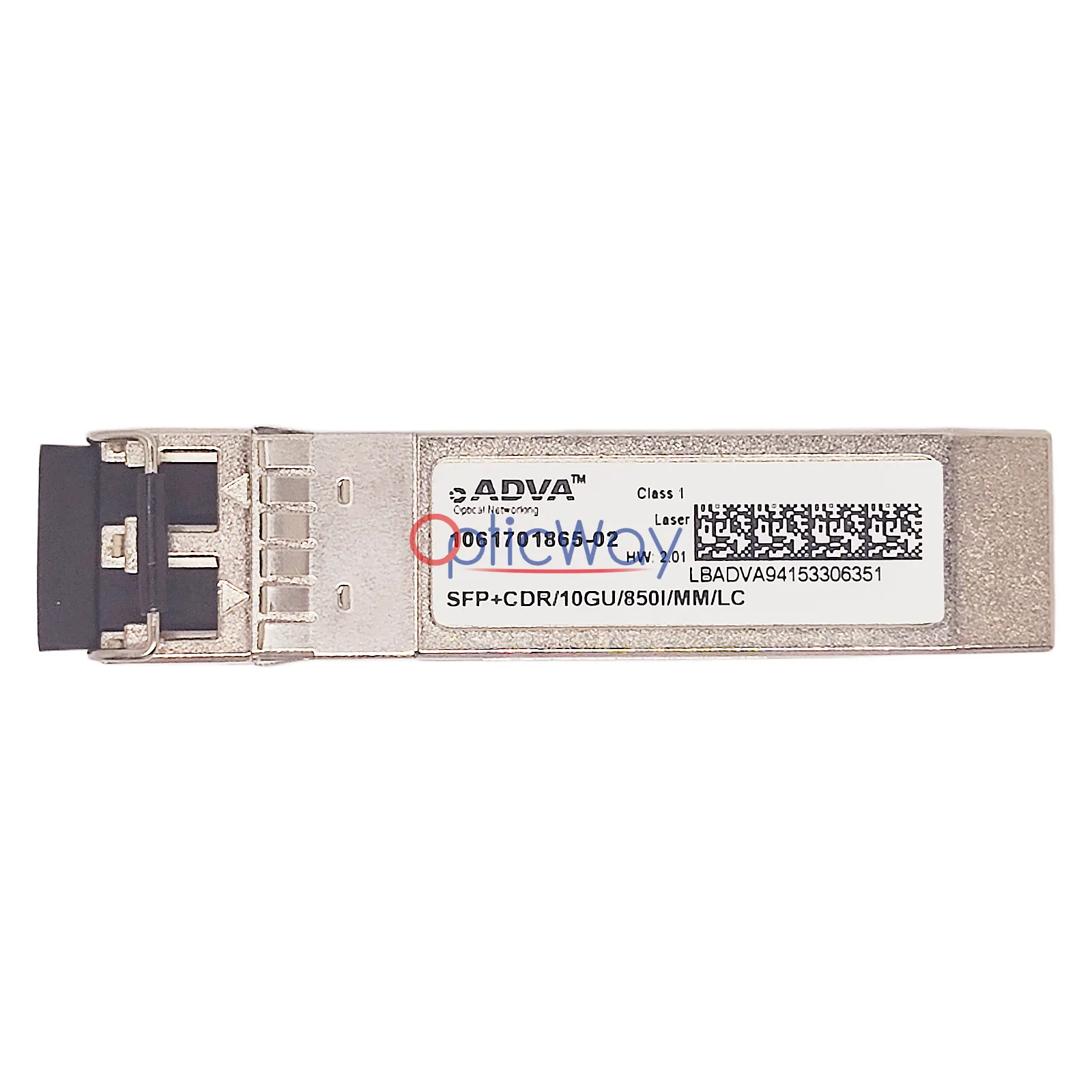 ADVA 1061701865-02 10GBASE-SR SFP+ Transceiver with Full Label