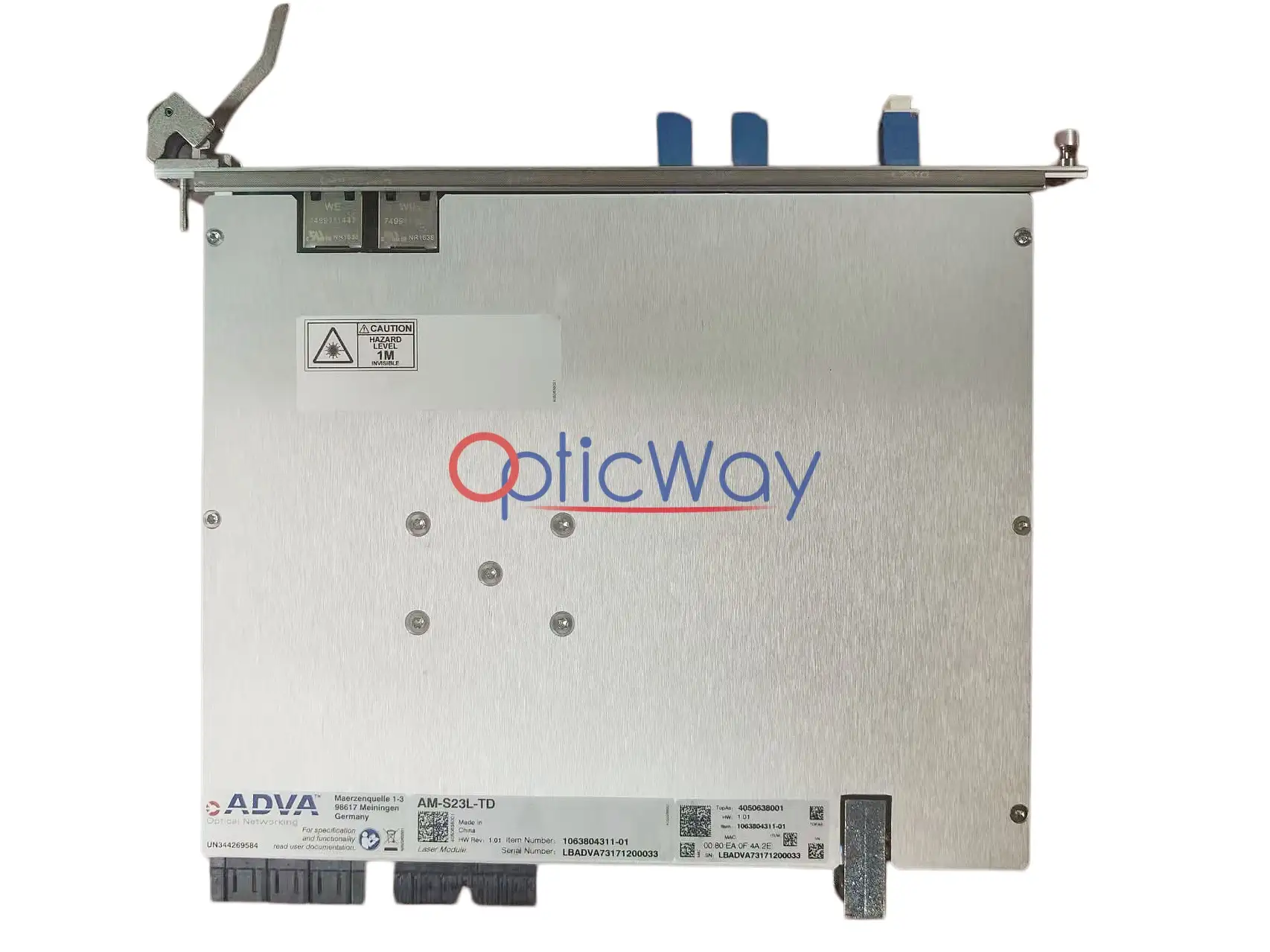 ADVA AM-S23L-TD Amplifier Module 1063804311-01 for FSP 3000 Front View