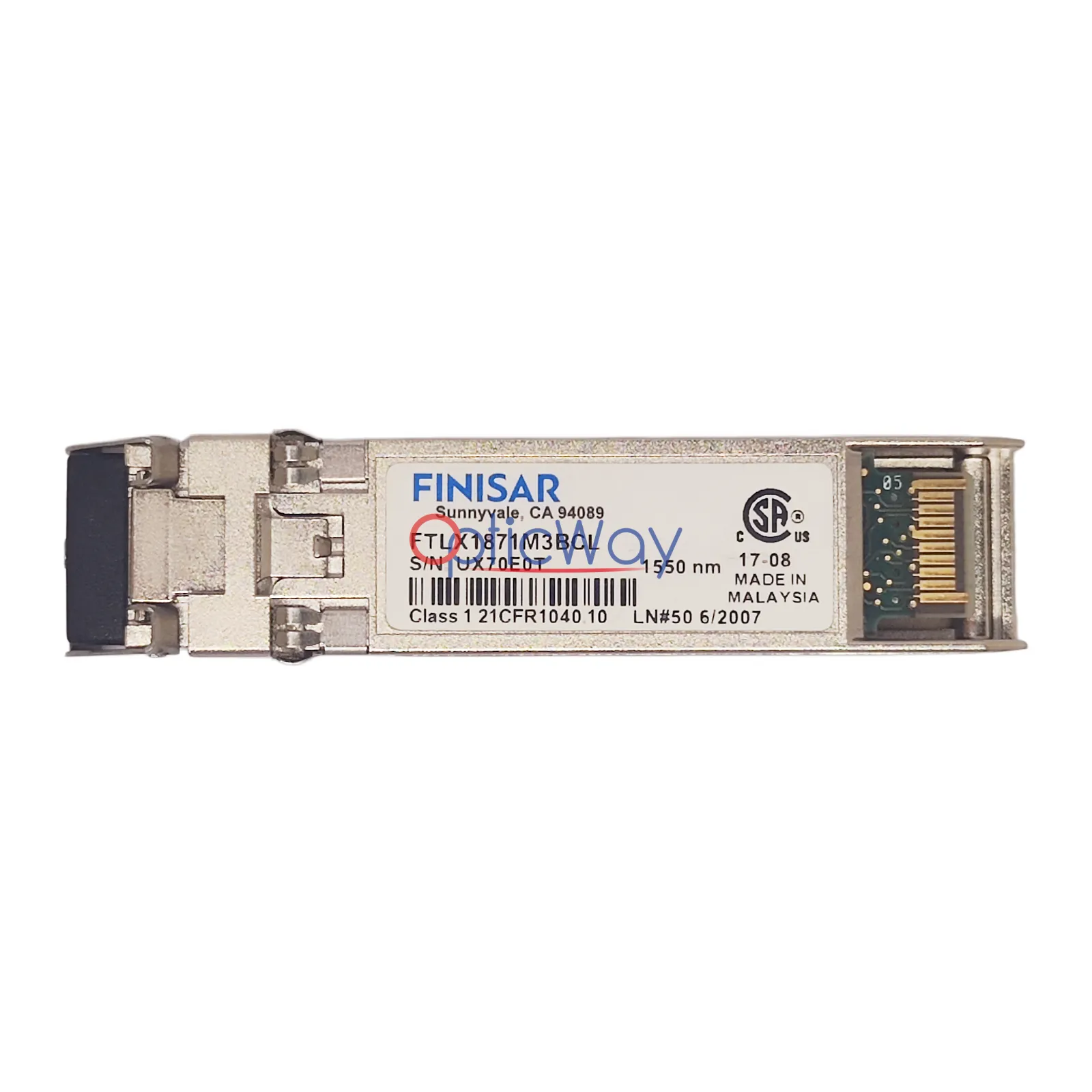 Finisar FTLX1871M3BCL 10G SFP+ ZR Transceiver Full Label View