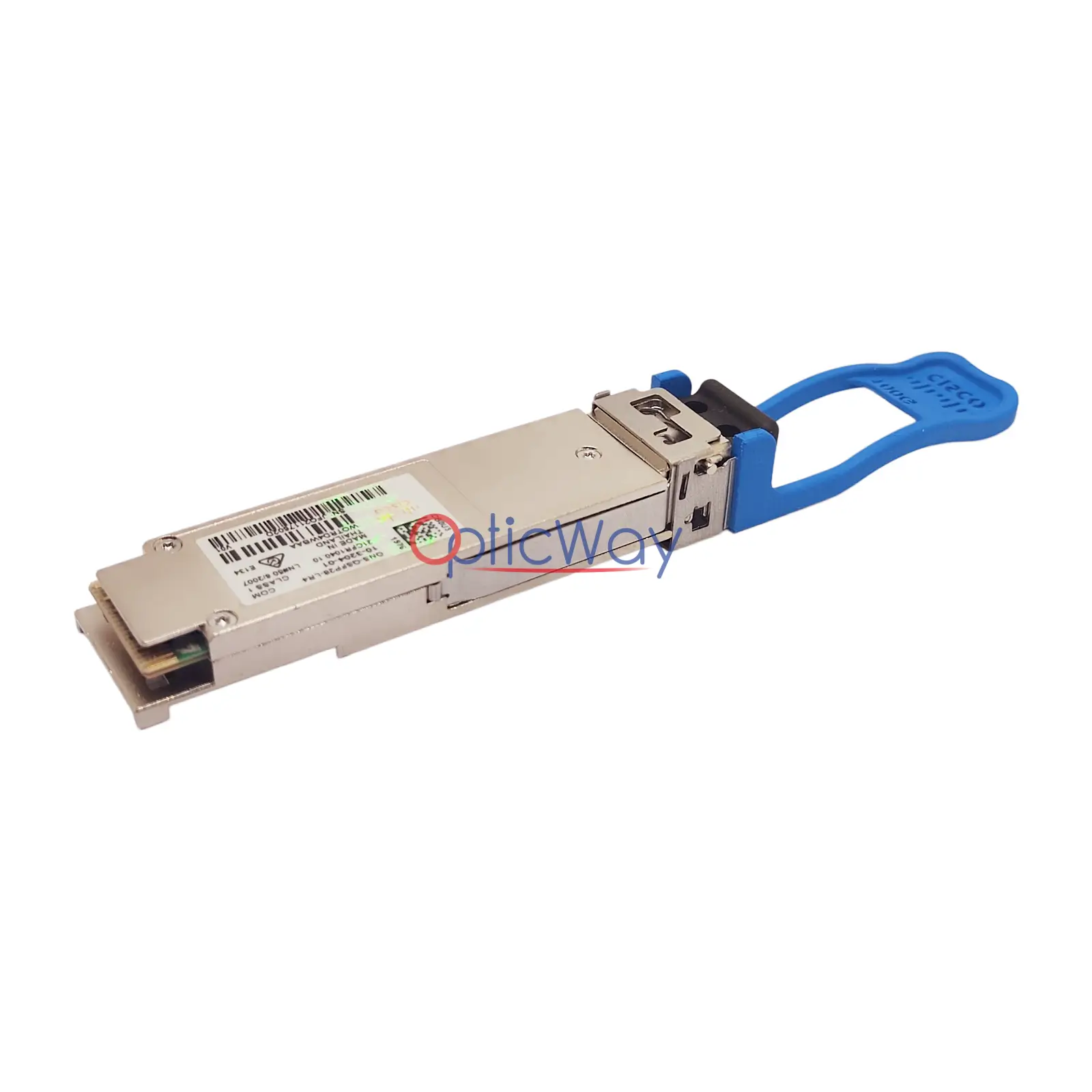 Cisco ONS-QSFP28-LR4 QSFP28 Transceiver Gold Finger Rear Side View 10-3204-01