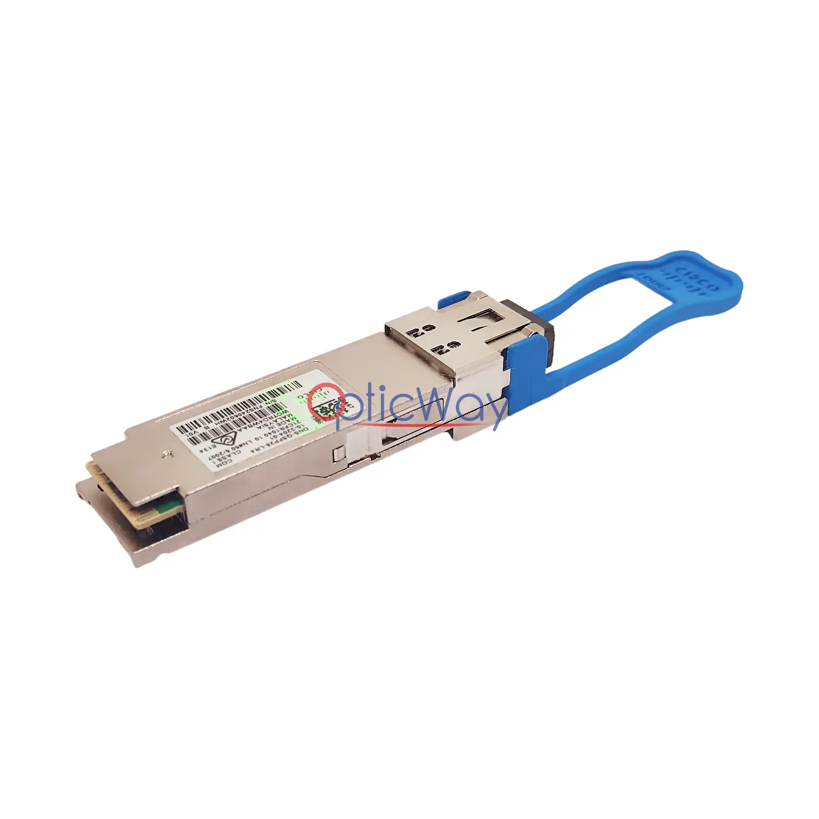 Cisco ONS-QSFP28-LR4 QSFP28 Transceiver Gold Finger Rear Side View 10-3204-01 Finisar