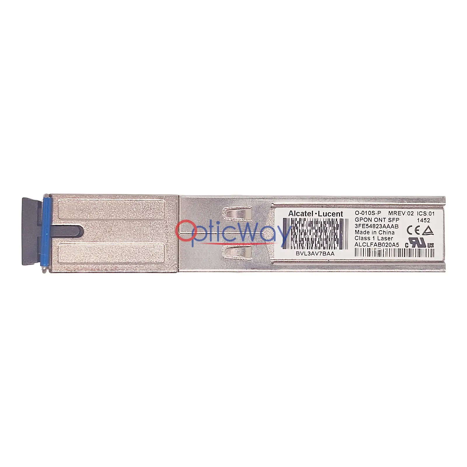Genuine Alcatel-Lucent O-010S-P I-Temp GPON ONT SFP 3FE54823AAAB Full Front Label & SC Port View