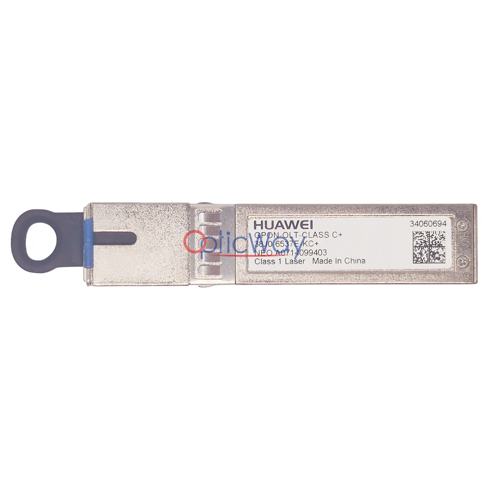 Genuine Huawei 34060694 GPON OLT Class C+ SFP Transceiver 38J0-6537E-KC+ Front Label View