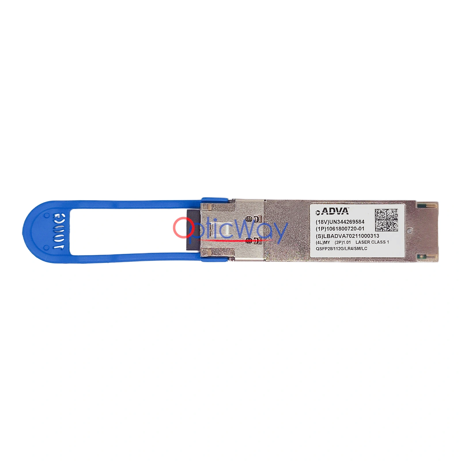 ADVA 1061800720-01 QSFP28 112G LR4 Transceiver with Full Label and Gold Finger