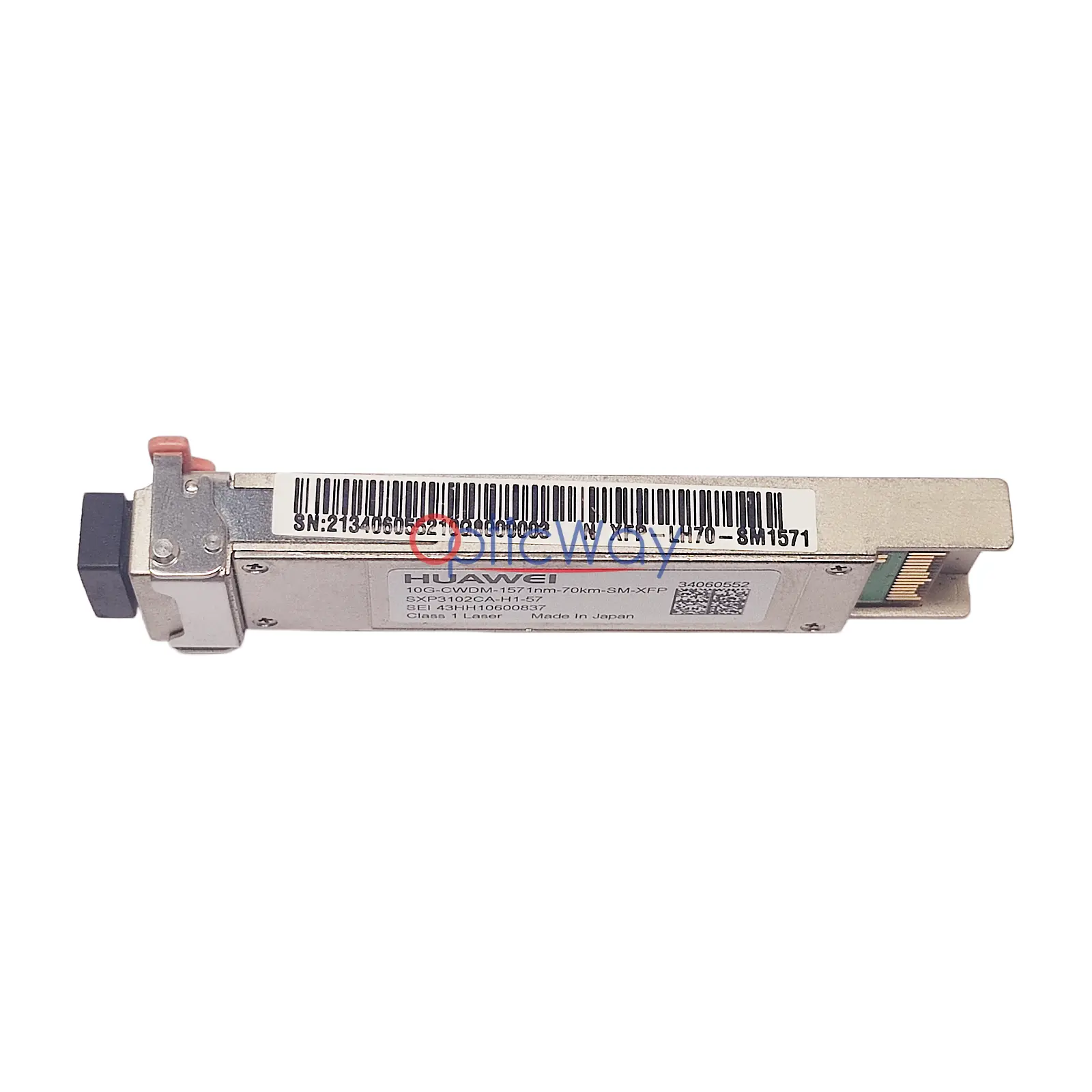 Genuine Huawei SXP3102CA-H1-57 XFP 1571nm Side Body Full Profile with Side Label Detail View