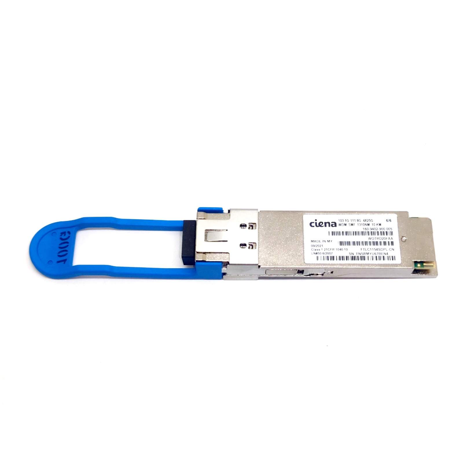 Ciena 160-9402-900 100G QSFP28 LR4 4X25G WDM 1310nm 10km LC SMF Optical Transceiver with Label