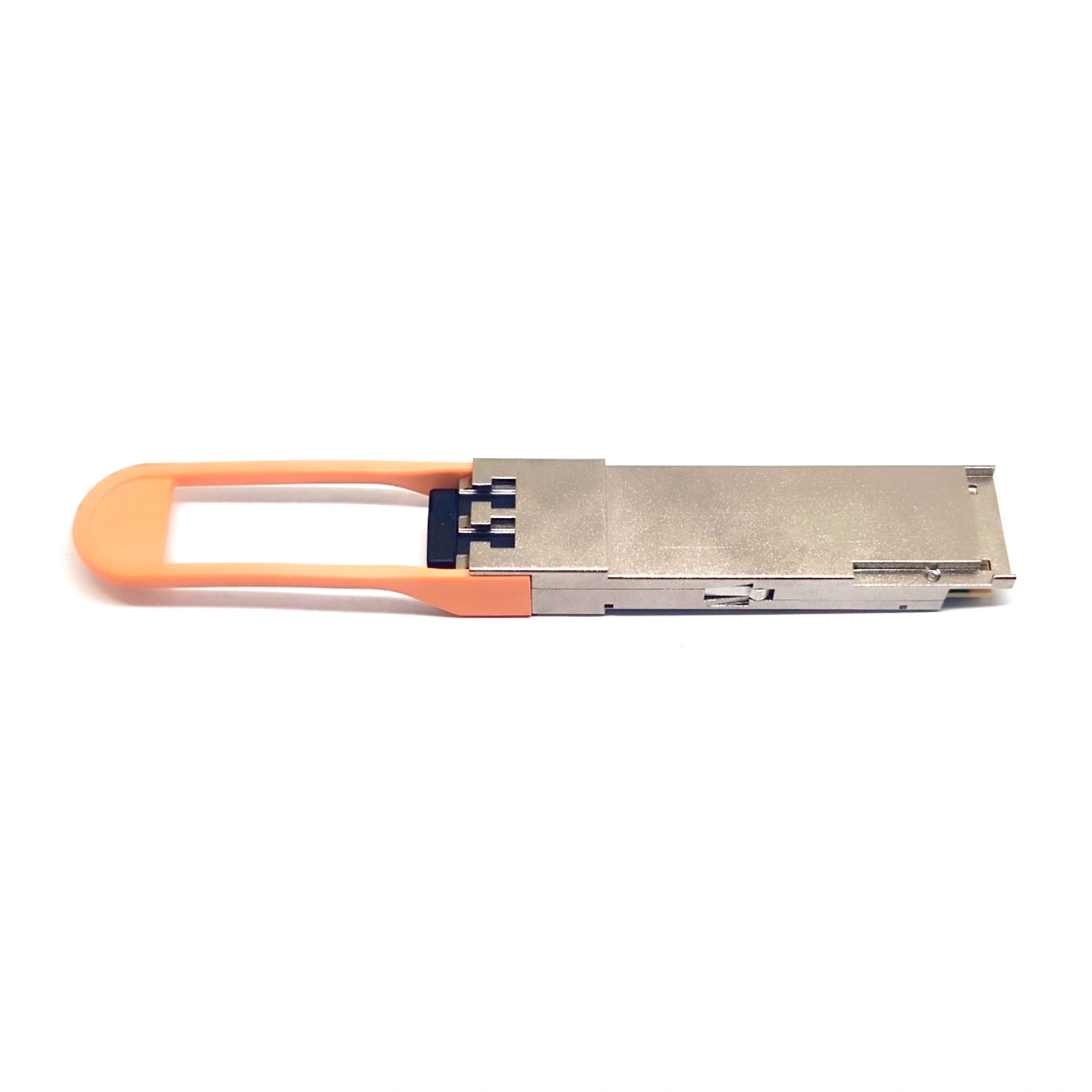 Ciena 160-9404-900 100G ER4 QSFP28 40km SMF Transceiver Back View with Orange Pull Tab