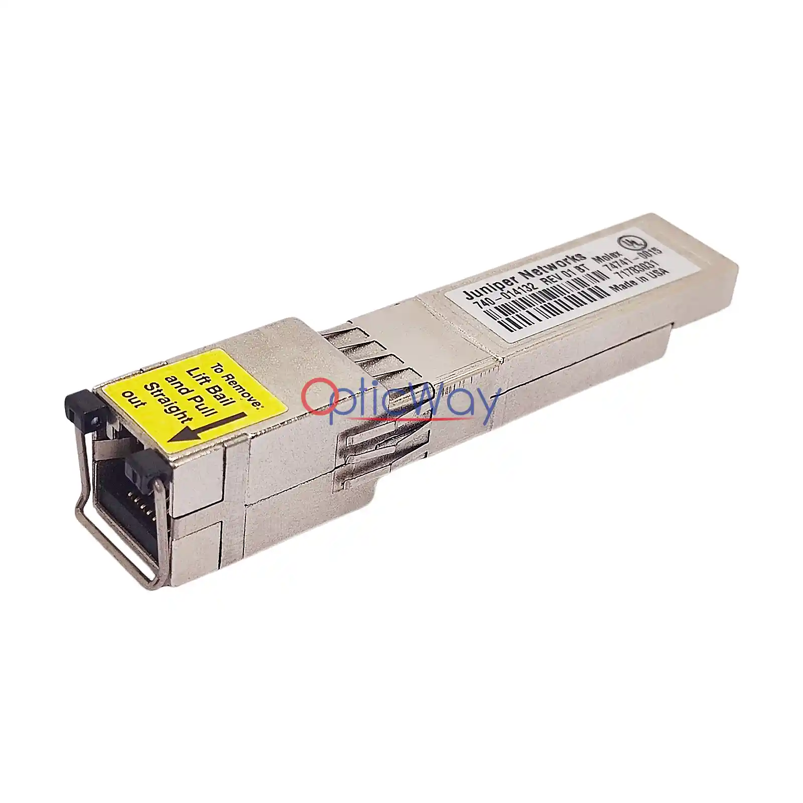 Juniper 740-014132 Molex 74741-0015 SFP Side Front RJ45 Port Profile View