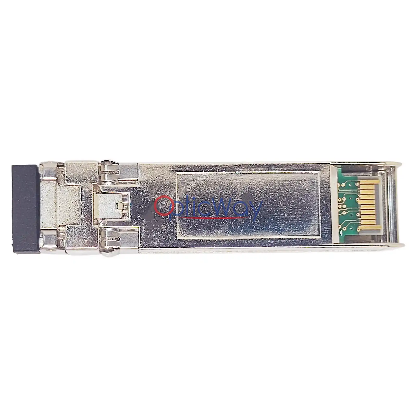 Juniper 740-021309 SFP+ optical module rear view, gold finger contact side