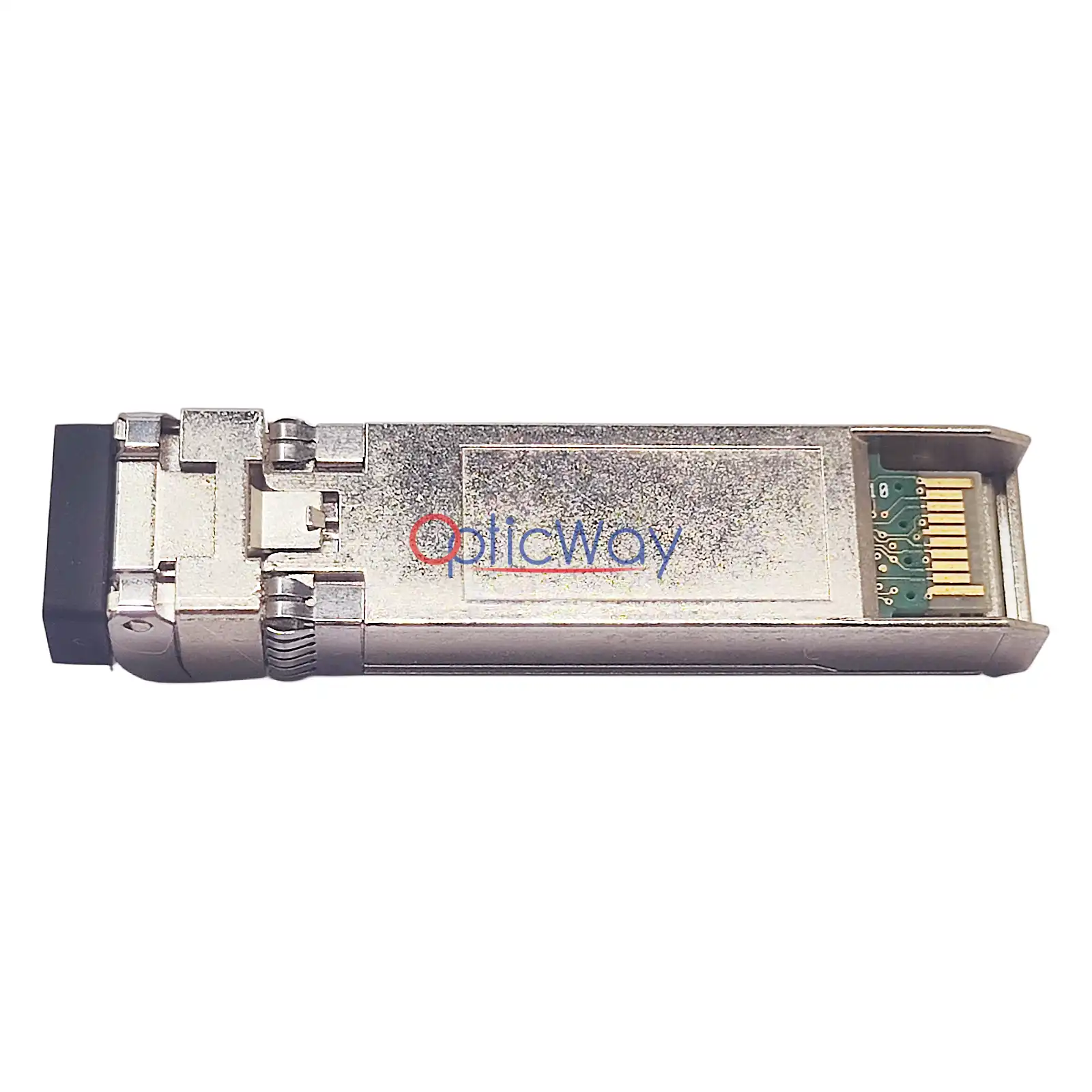 Juniper 740‑021310 FTLX1371D3BCL‑J1 SFP+ transceiver rear side and gold finger contact view
