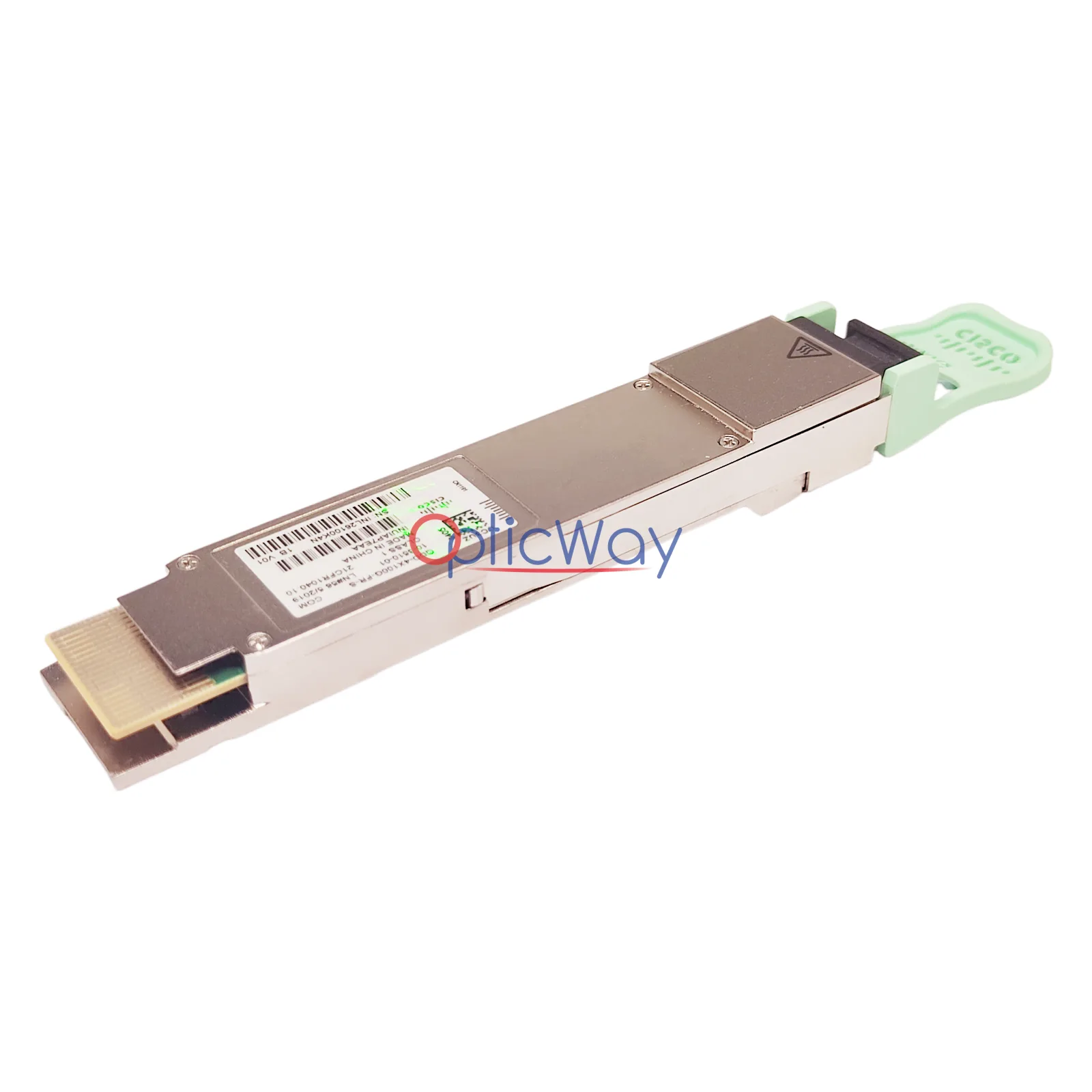 Cisco QDD-4X100G-FR-S QSFP-DD Transceiver Gold Finger Side Front View