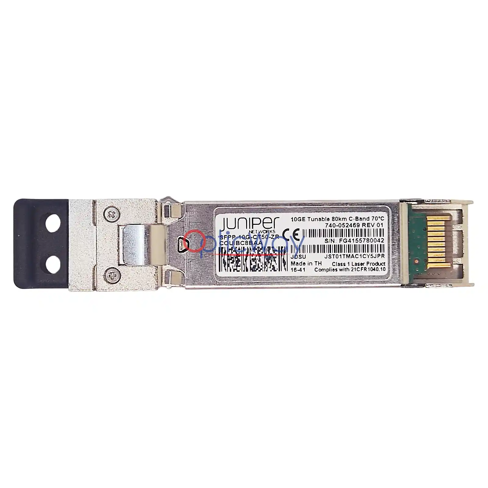Juniper 740-052469 SFPP-10G-CT50-ZR SFP+ 10GE C-Band Tunable DWDM 80km SMF transceiver front label