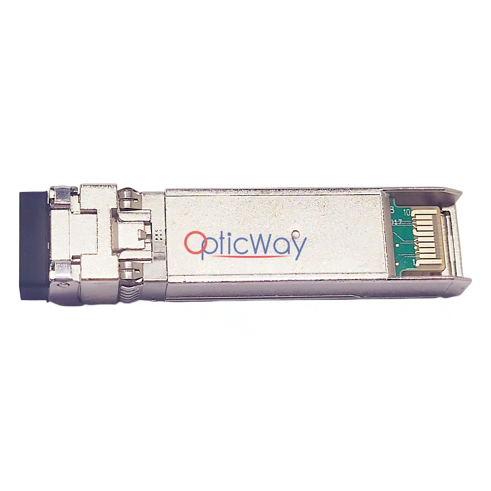 1. Juniper 740‑068639 SFP28 transceiver rear side and gold finger view, JNP‑SFP‑25G‑SR fiber optic transceiver 2.