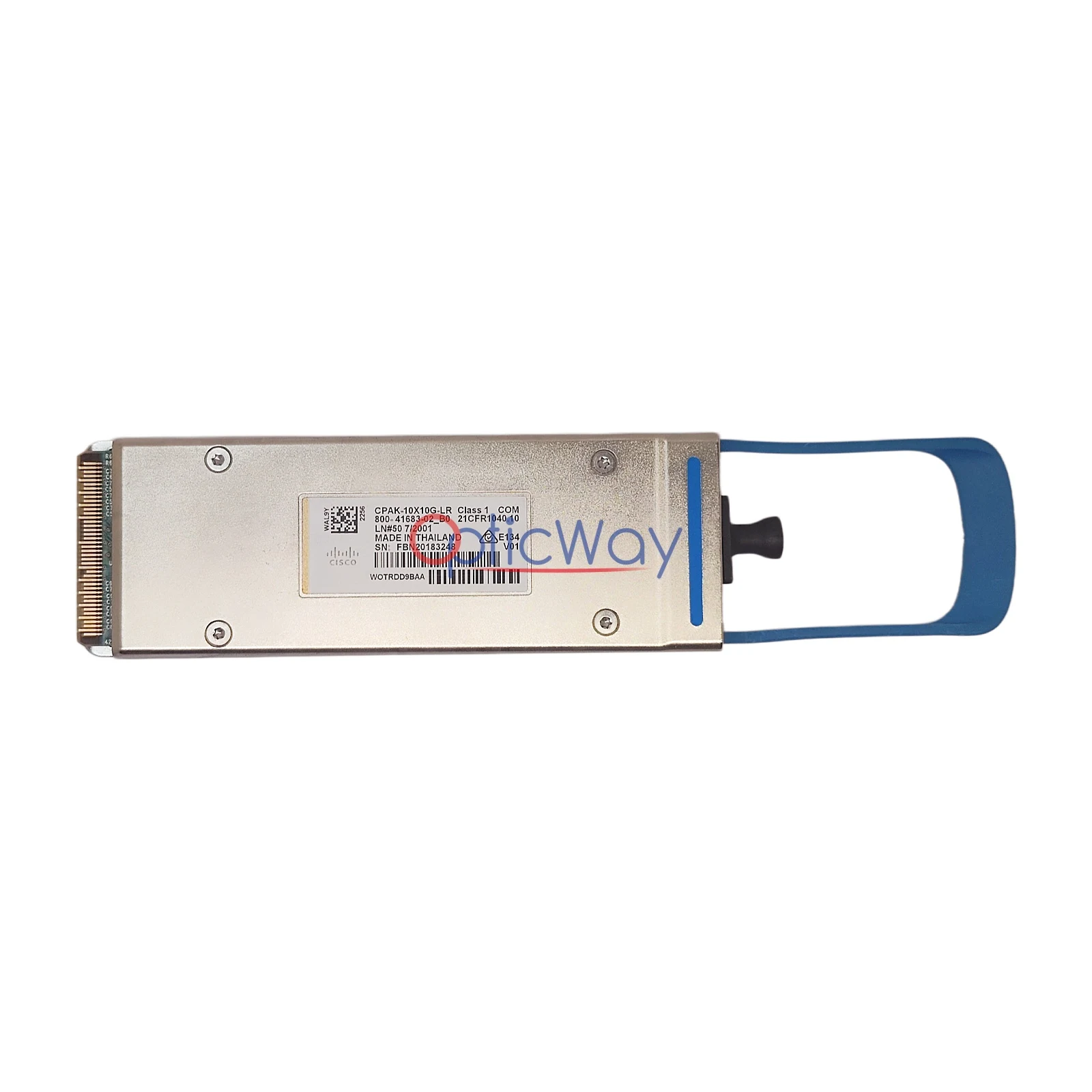 Cisco CPAK-10X10G-LR 100GBASE-LR CPAK Transceiver Full Label View