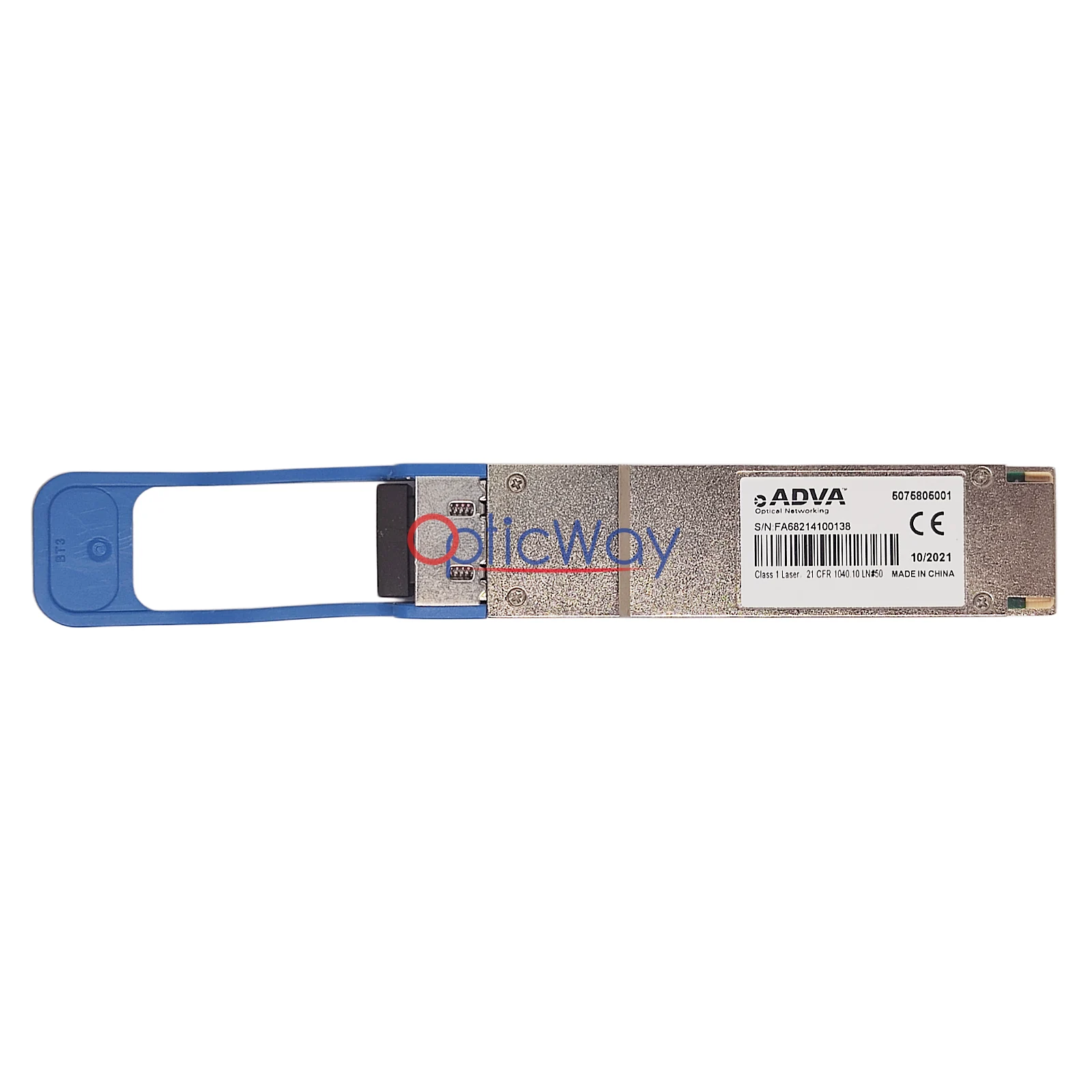 ADVA 5075805001 QSFP28 100G LAN-WDM LR4 Transceiver with Full Label and Gold Finger